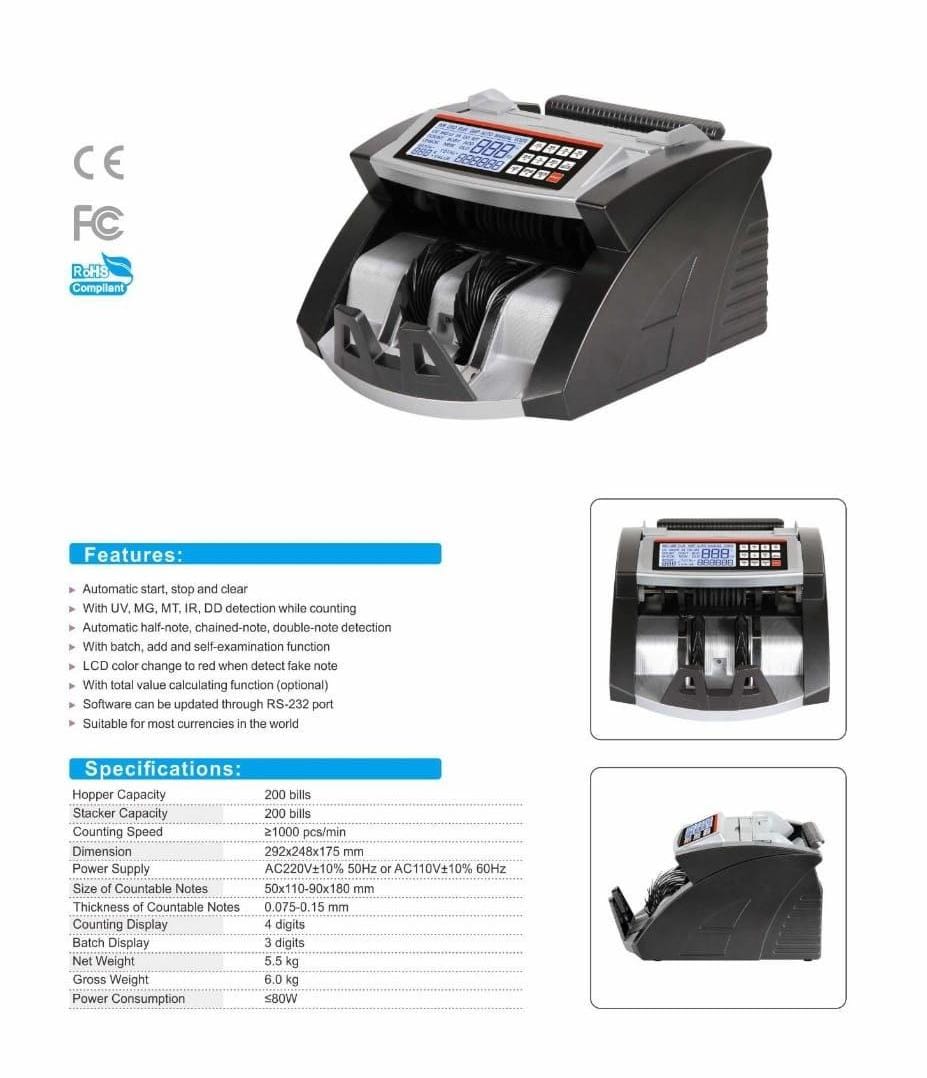 Mycica 9900 Mix Value Note Counting Machine with Counterfeit Detection